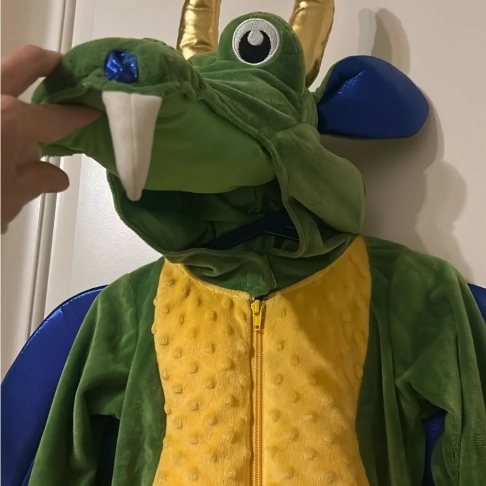 Costume Kids Green Dragon 2T‎ with Blue Wings Dress Up